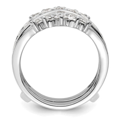14K Weißgold Ring-Schutz mit zweireihigen Laborgezüchteten Diamanten, 2,33 ct., VS/SI+ G+