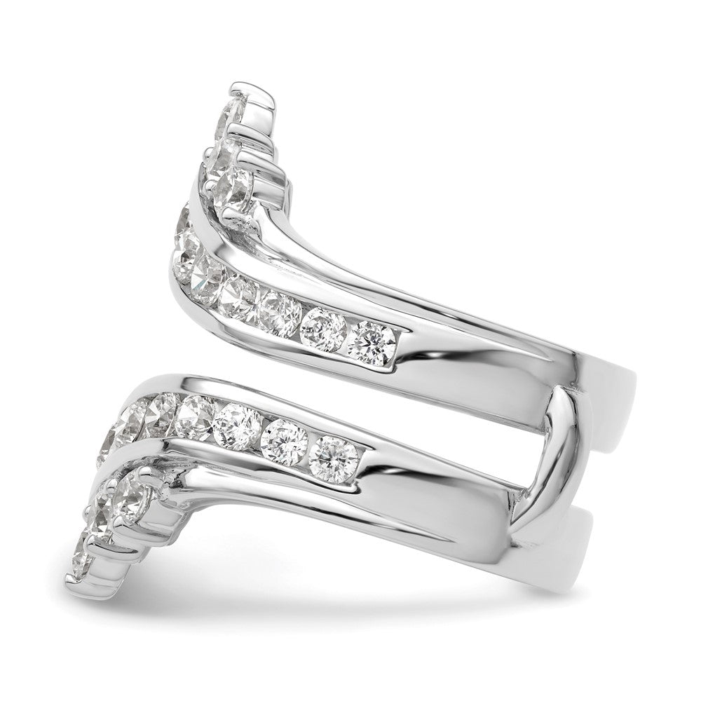 14K Weißgold Ring-Schutz mit zweireihigen Laborgezüchteten Diamanten, 2,33 ct., VS/SI+ G+