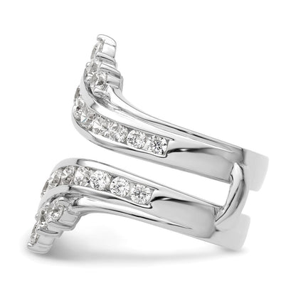 14K Weißgold Ring-Schutz mit zweireihigen Laborgezüchteten Diamanten, 2,33 ct., VS/SI+ G+
