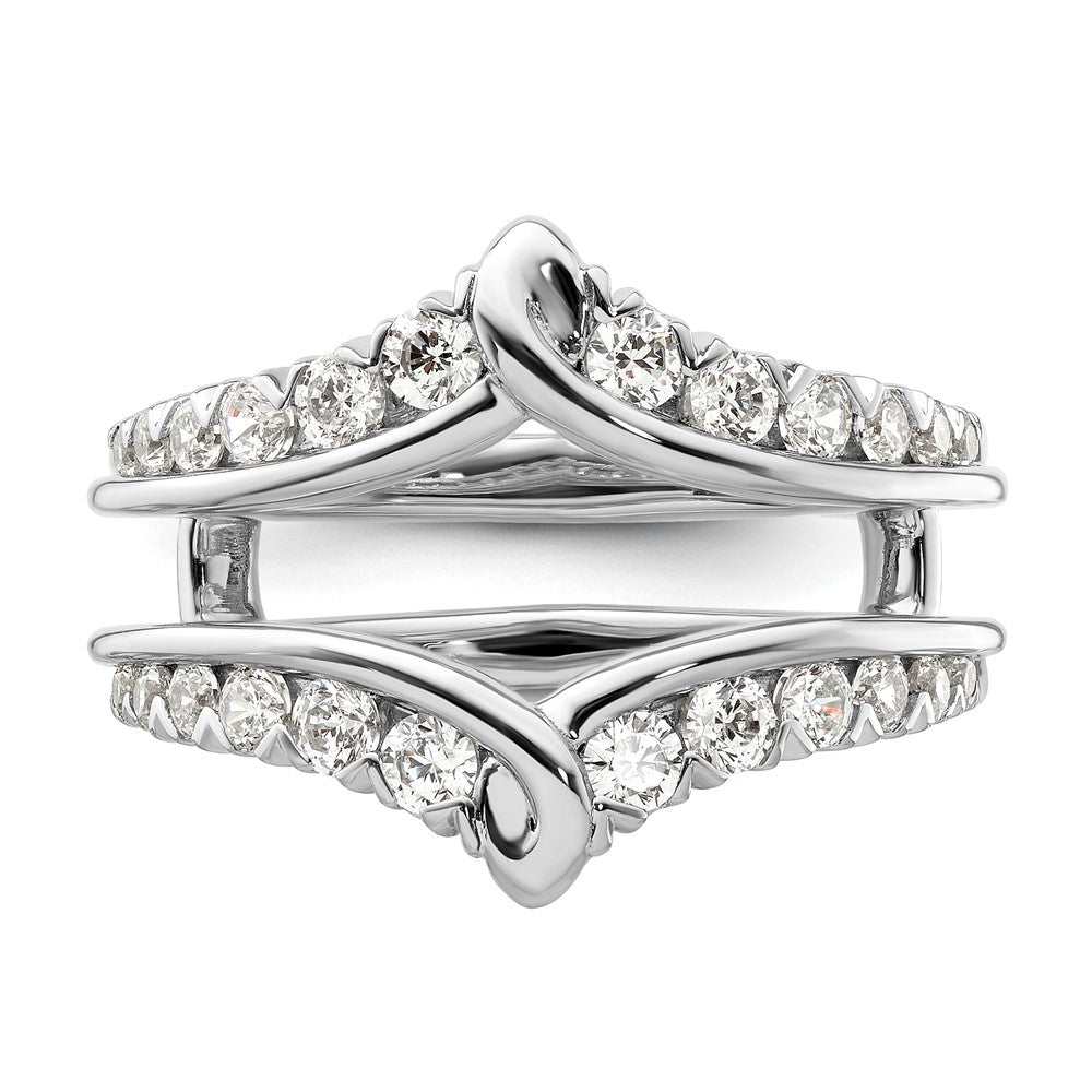 14K Weißgold 0,75 ct. Laborgezüchteter Diamant-Ringschutz VS/SI+ G+