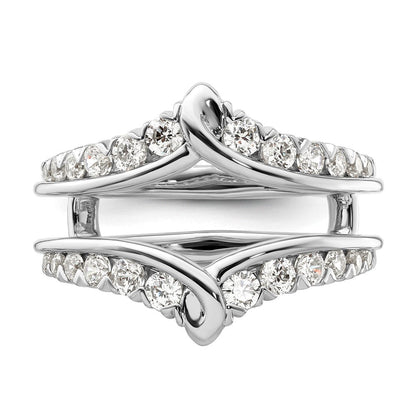 14K Weißgold 0,75 ct. Laborgezüchteter Diamant-Ringschutz VS/SI+ G+