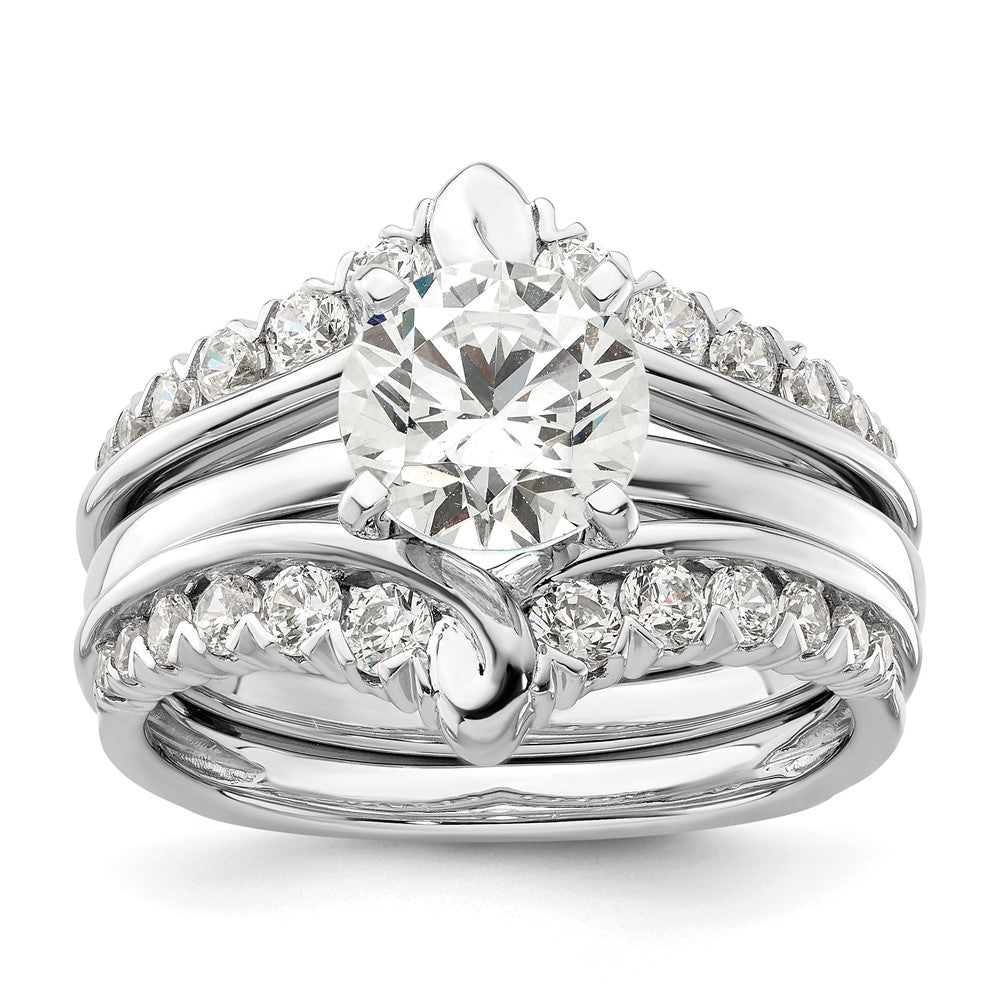 14K Weißgold 0,75 ct. Laborgezüchteter Diamant-Ringschutz VS/SI+ G+