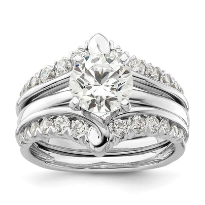 14K Weißgold 0,75 ct. Laborgezüchteter Diamant-Ringschutz VS/SI+ G+