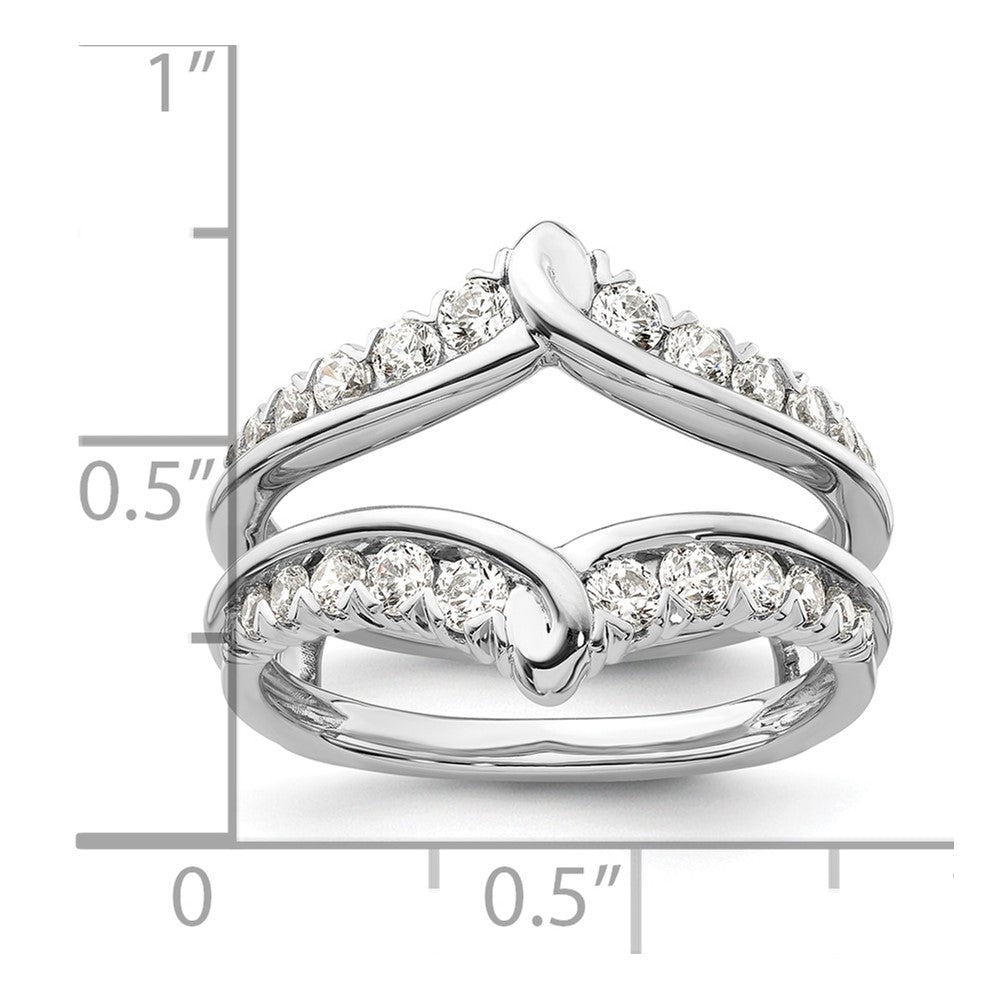 14K Weißgold 0,75 ct. Laborgezüchteter Diamant-Ringschutz VS/SI+ G+