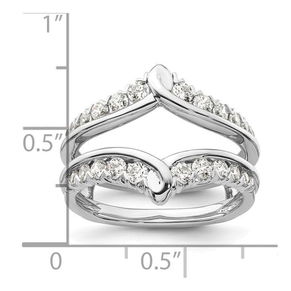 14K Weißgold 0,75 ct. Laborgezüchteter Diamant-Ringschutz VS/SI+ G+