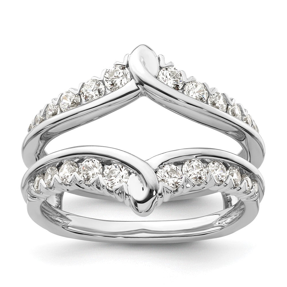 14K Weißgold 0,75 ct. Laborgezüchteter Diamant-Ringschutz VS/SI+ G+