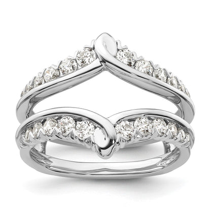 14K Weißgold 0,75 ct. Laborgezüchteter Diamant-Ringschutz VS/SI+ G+
