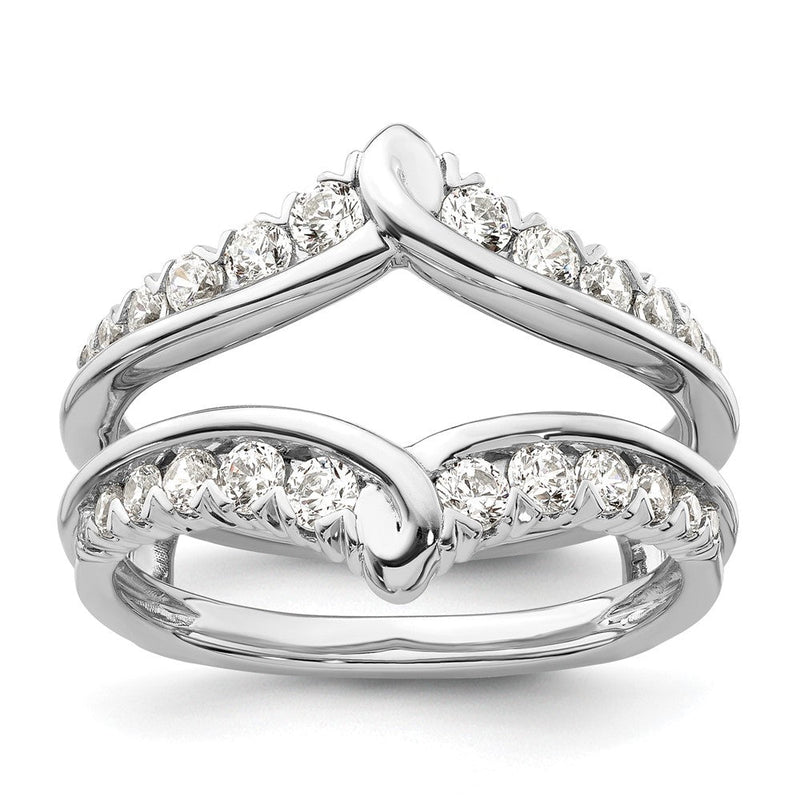 14K Weißgold 0,75 ct. Laborgezüchteter Diamant-Ringschutz VS/SI+ G+