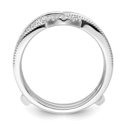 14K Weißgold Ring-Guard mit gedrehtem Design und 0,33 ct. Diamanten aus Laborzucht, VS/SI+ G+