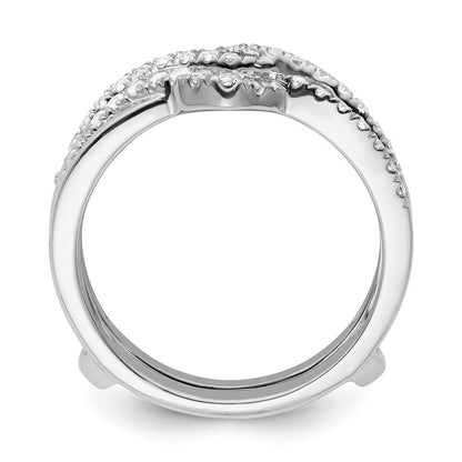 14K Weißgold 3/8 Karat Im Labor Gezüchtet Diamant Vs/si+ G+ Komplett Gedreht Ring Guard