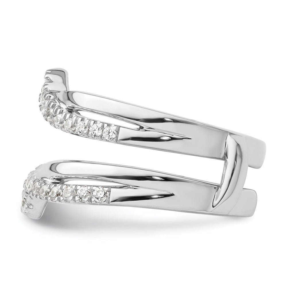 14K Weißgold 3/8 Karat Im Labor Gezüchtet Diamant Vs/si+ G+ Komplett Gedreht Ring Guard