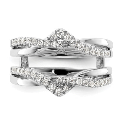 14K Weißgold 3/8 Karat Im Labor Gezüchtet Diamant Vs/si+ G+ Komplett Gedreht Ring Guard