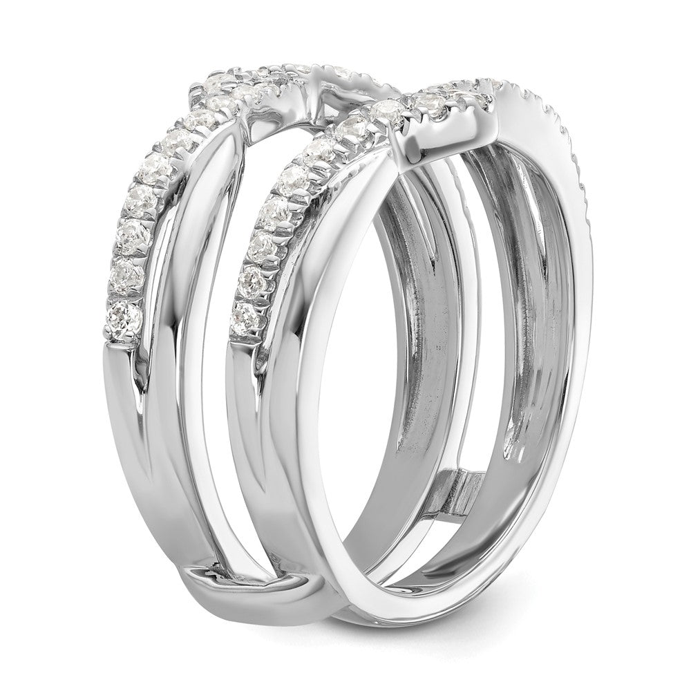 14K Weißgold 3/8 Karat Im Labor Gezüchtet Diamant Vs/si+ G+ Komplett Gedreht Ring Guard