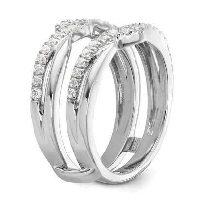 14K Weißgold 3/8 Karat Im Labor Gezüchtet Diamant Vs/si+ G+ Komplett Gedreht Ring Guard