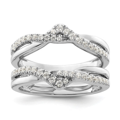 14K Weißgold 3/8 Karat Im Labor Gezüchtet Diamant Vs/si+ G+ Komplett Gedreht Ring Guard