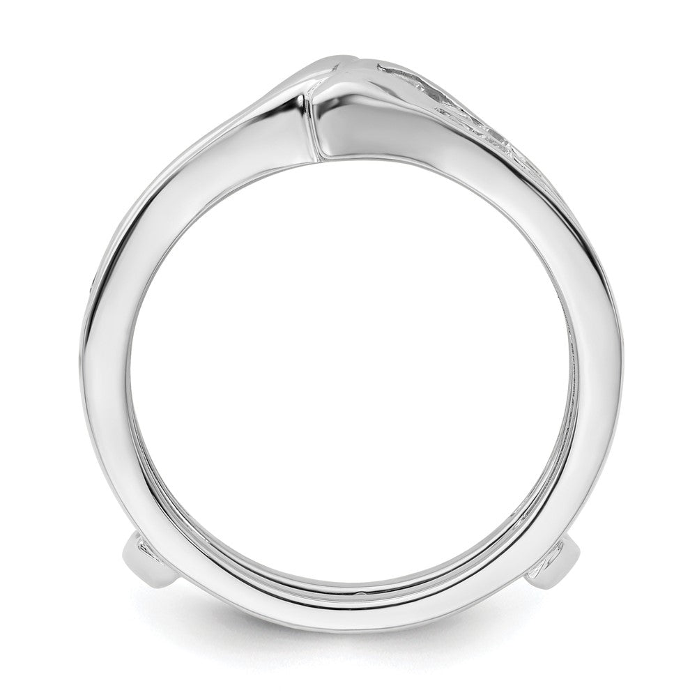 14K Weißgold Ringschutz mit 0,625 ct. im Labor gezüchteten Diamanten VS/SI+ G+