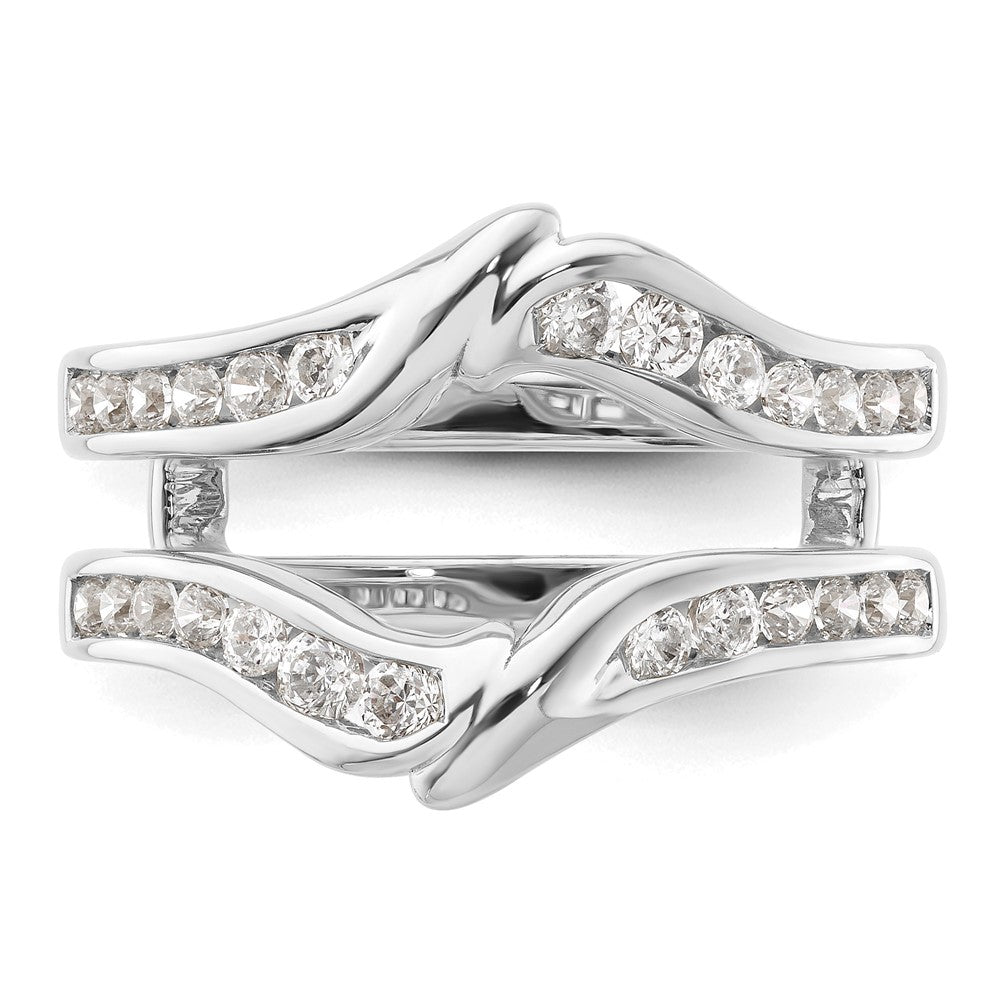 14K Weißgold Ringschutz mit 0,625 ct. im Labor gezüchteten Diamanten VS/SI+ G+