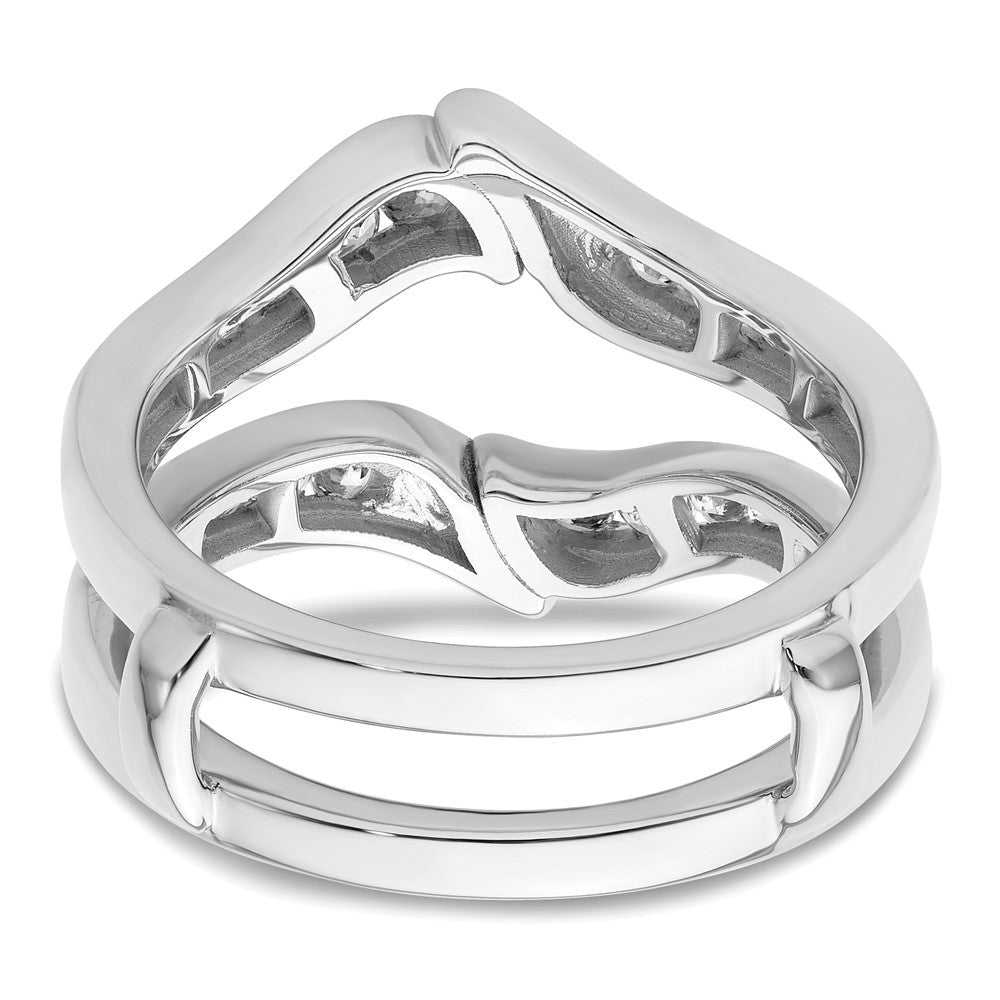 14K Weißgold Ringschutz mit 0,625 ct. im Labor gezüchteten Diamanten VS/SI+ G+