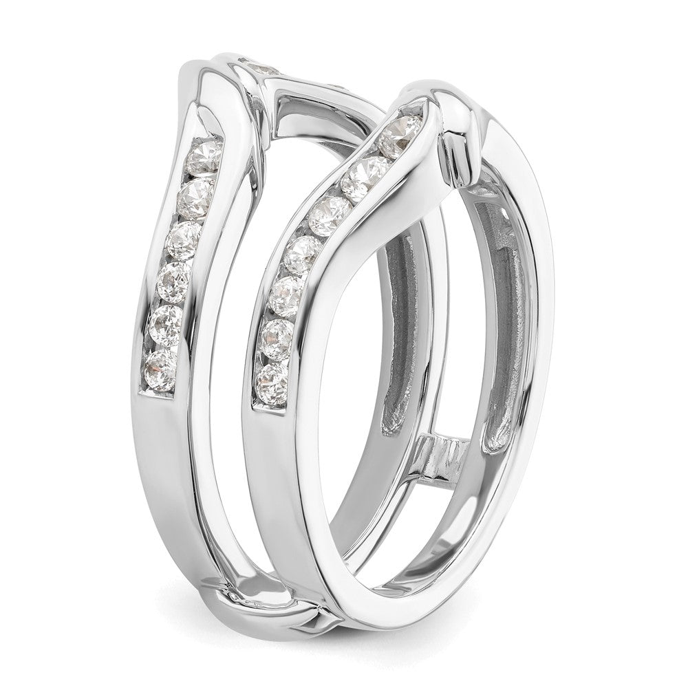 14K Weißgold Ringschutz mit 0,625 ct. im Labor gezüchteten Diamanten VS/SI+ G+