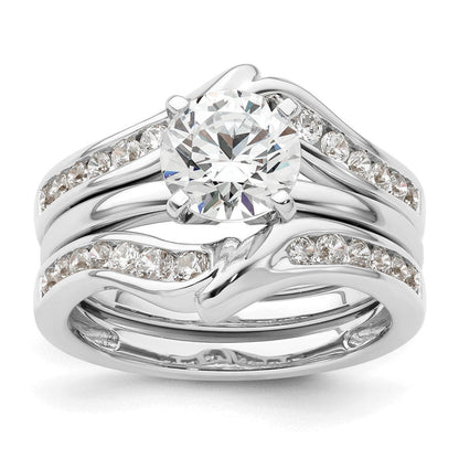 14K Weißgold Ringschutz mit 0,625 ct. im Labor gezüchteten Diamanten VS/SI+ G+