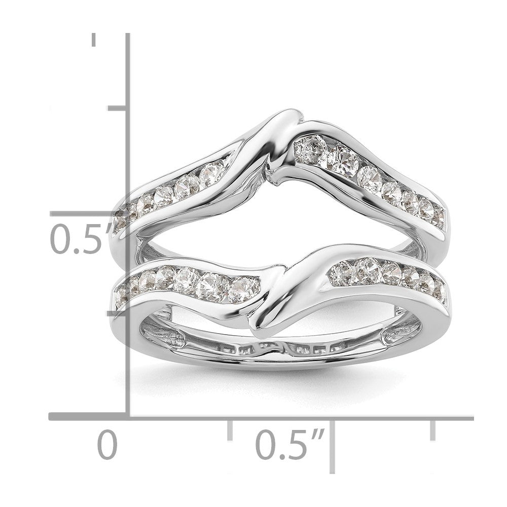 14K Weißgold Ringschutz mit 0,625 ct. im Labor gezüchteten Diamanten VS/SI+ G+