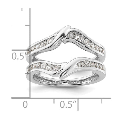 14K Weißgold Ringschutz mit 0,625 ct. im Labor gezüchteten Diamanten VS/SI+ G+