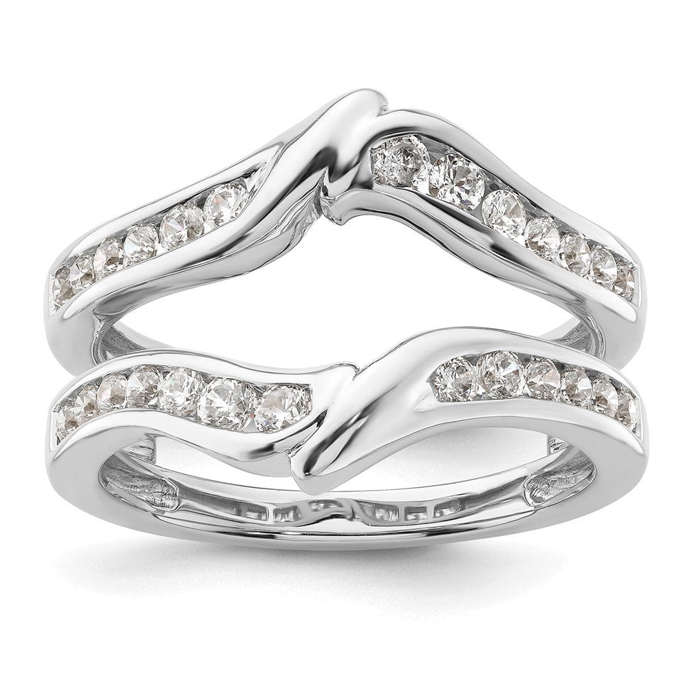 14K Weißgold Ringschutz mit 0,625 ct. im Labor gezüchteten Diamanten VS/SI+ G+