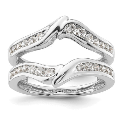 14K Weißgold Ringschutz mit 0,625 ct. im Labor gezüchteten Diamanten VS/SI+ G+