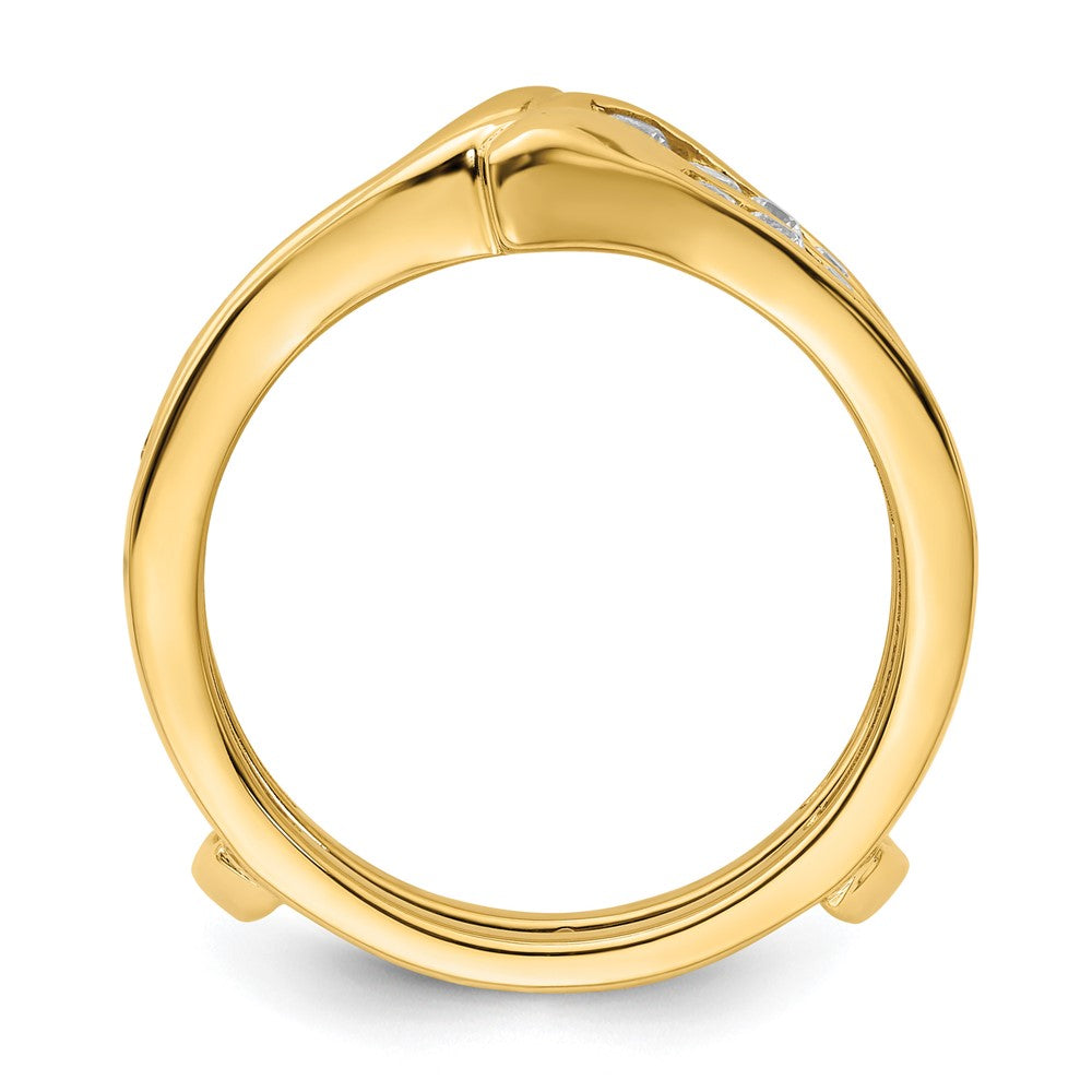 14K Gelbgold Ringschutz mit 0,625 ct. im Labor gezüchteten Diamanten VS/SI+ G+
