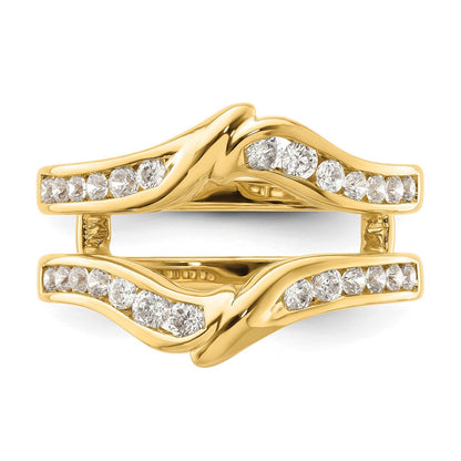 14K Gelbgold Ringschutz mit 0,625 ct. im Labor gezüchteten Diamanten VS/SI+ G+