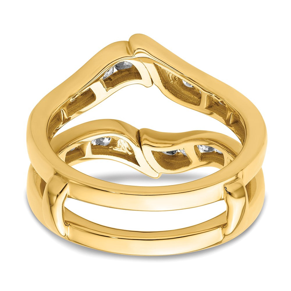 14K Gelbgold Ringschutz mit 0,625 ct. im Labor gezüchteten Diamanten VS/SI+ G+