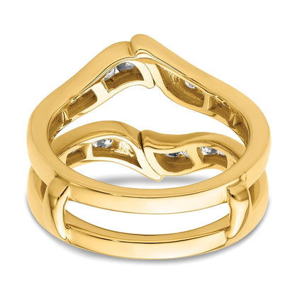 14K Gelbgold Ringschutz mit 0,625 ct. im Labor gezüchteten Diamanten VS/SI+ G+
