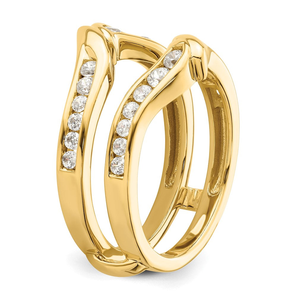 14K Gelbgold Ringschutz mit 0,625 ct. im Labor gezüchteten Diamanten VS/SI+ G+