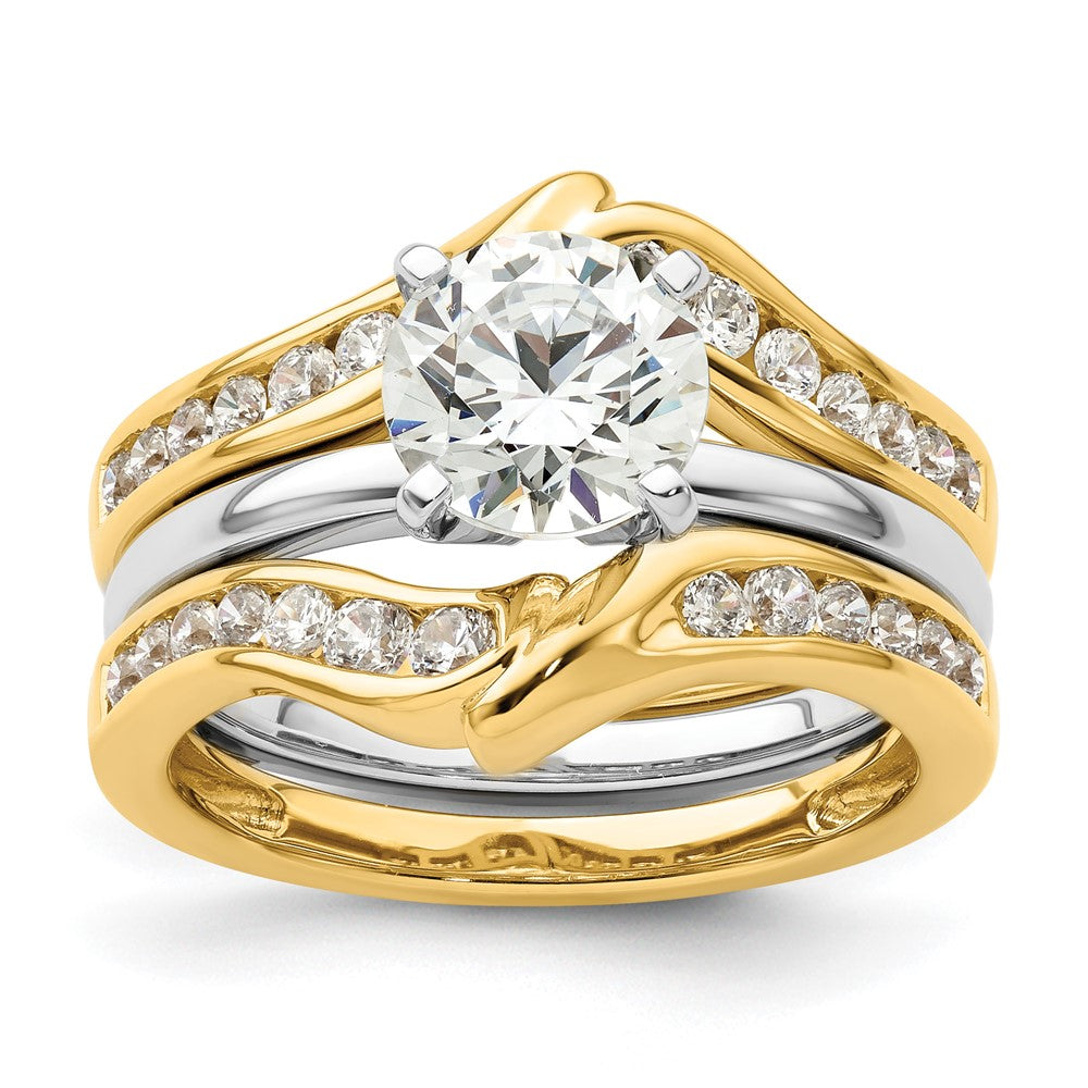 14K Gelbgold Ringschutz mit 0,625 ct. im Labor gezüchteten Diamanten VS/SI+ G+
