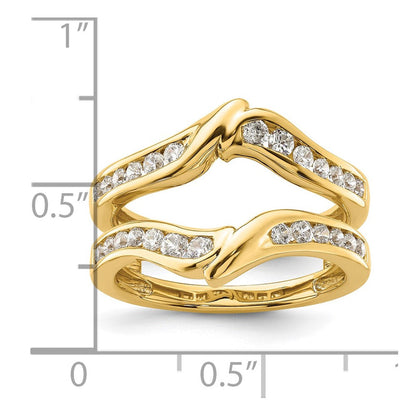 14K Gelbgold Ringschutz mit 0,625 ct. im Labor gezüchteten Diamanten VS/SI+ G+