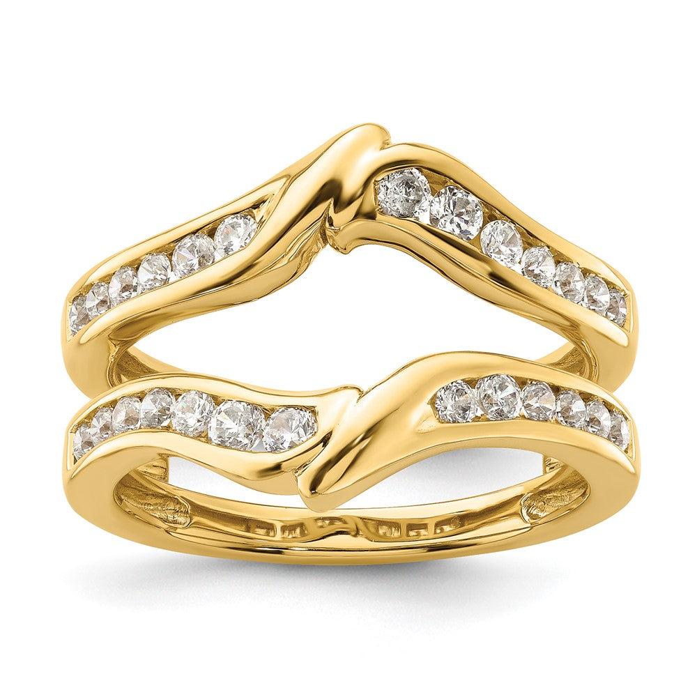 14K Gelbgold Ringschutz mit 0,625 ct. im Labor gezüchteten Diamanten VS/SI+ G+