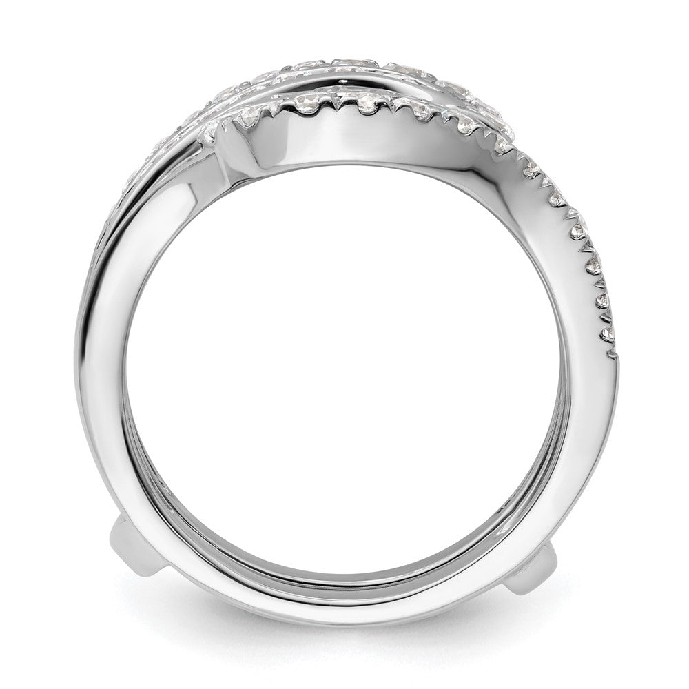 14K Weißgold Laborgezüchteter Diamant 1,2 ct. VS/SI+ G+ Doppelreihiger Ringschutz