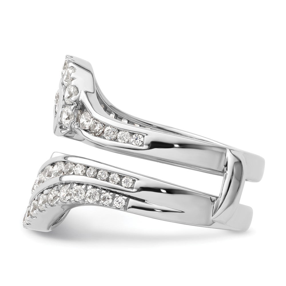 14K Weißgold Laborgezüchteter Diamant 1,2 ct. VS/SI+ G+ Doppelreihiger Ringschutz