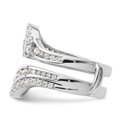 14K Weißgold Laborgezüchteter Diamant 1,2 ct. VS/SI+ G+ Doppelreihiger Ringschutz