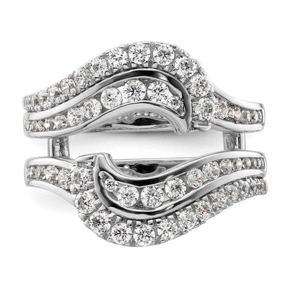 14K Weißgold Laborgezüchteter Diamant 1,2 ct. VS/SI+ G+ Doppelreihiger Ringschutz
