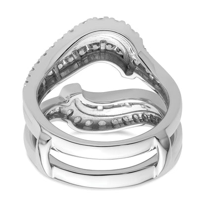 14K Weißgold Laborgezüchteter Diamant 1,2 ct. VS/SI+ G+ Doppelreihiger Ringschutz