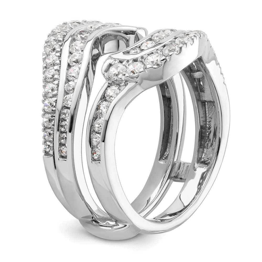 14K Weißgold Laborgezüchteter Diamant 1,2 ct. VS/SI+ G+ Doppelreihiger Ringschutz