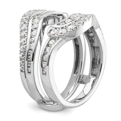 14K Weißgold Laborgezüchteter Diamant 1,2 ct. VS/SI+ G+ Doppelreihiger Ringschutz