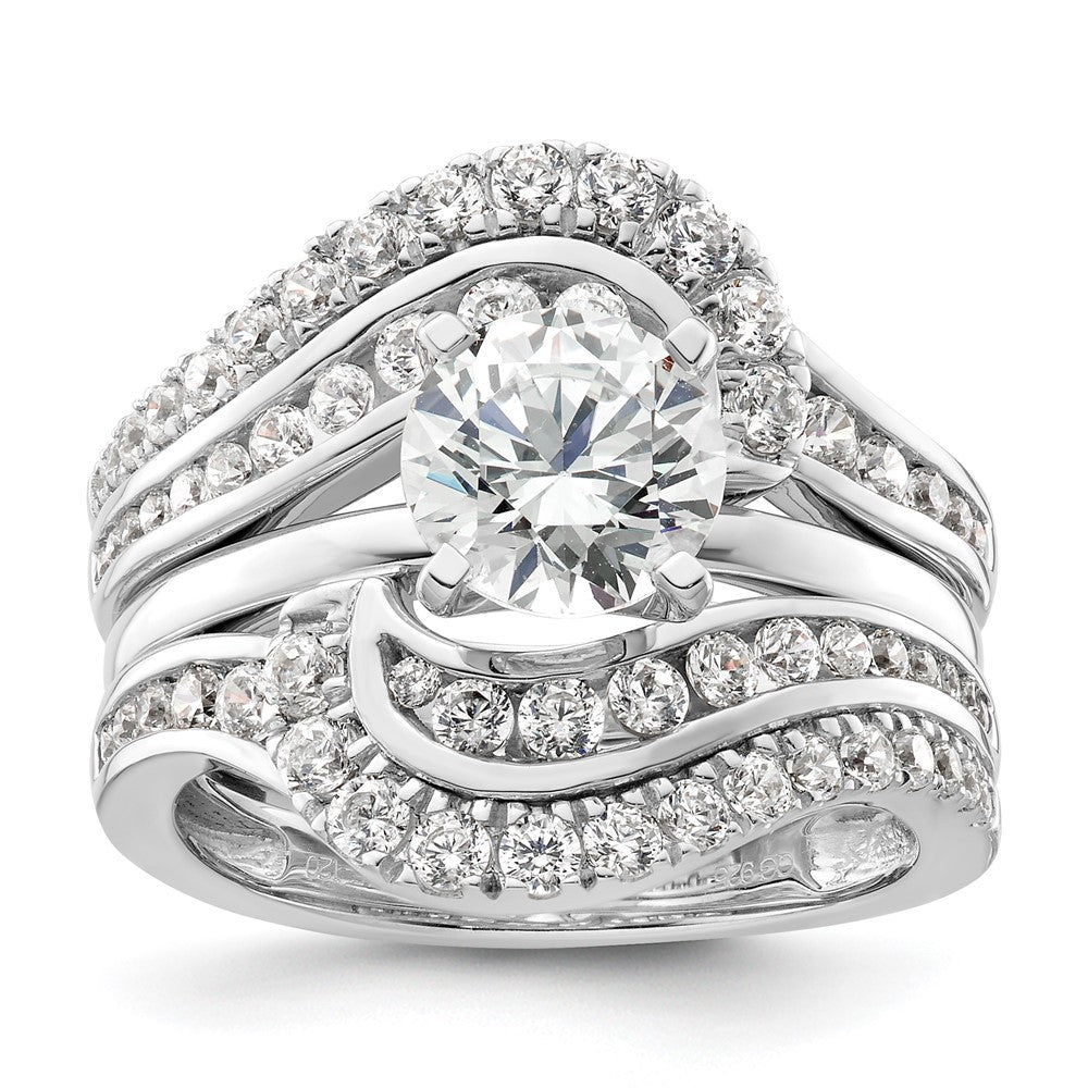 14K Weißgold Laborgezüchteter Diamant 1,2 ct. VS/SI+ G+ Doppelreihiger Ringschutz