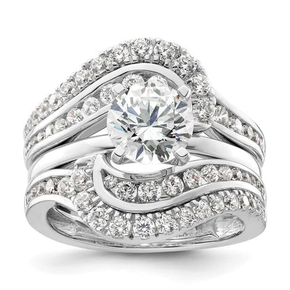 14K Weißgold Laborgezüchteter Diamant 1,2 ct. VS/SI+ G+ Doppelreihiger Ringschutz