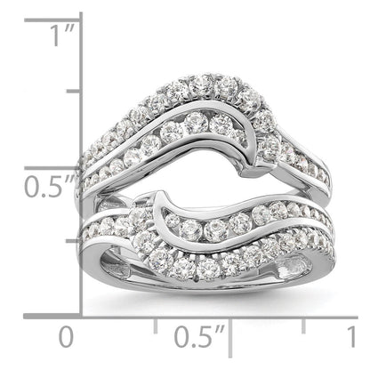 14K Weißgold Laborgezüchteter Diamant 1,2 ct. VS/SI+ G+ Doppelreihiger Ringschutz