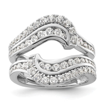14K Weißgold Laborgezüchteter Diamant 1,2 ct. VS/SI+ G+ Doppelreihiger Ringschutz