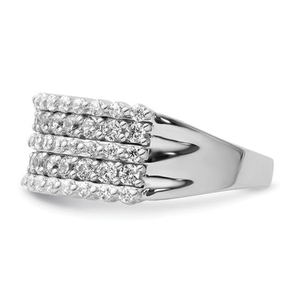 14K Weißgold Ring mit 1,5 ct. im Labor gezüchteten Diamanten VS/SI+ G+