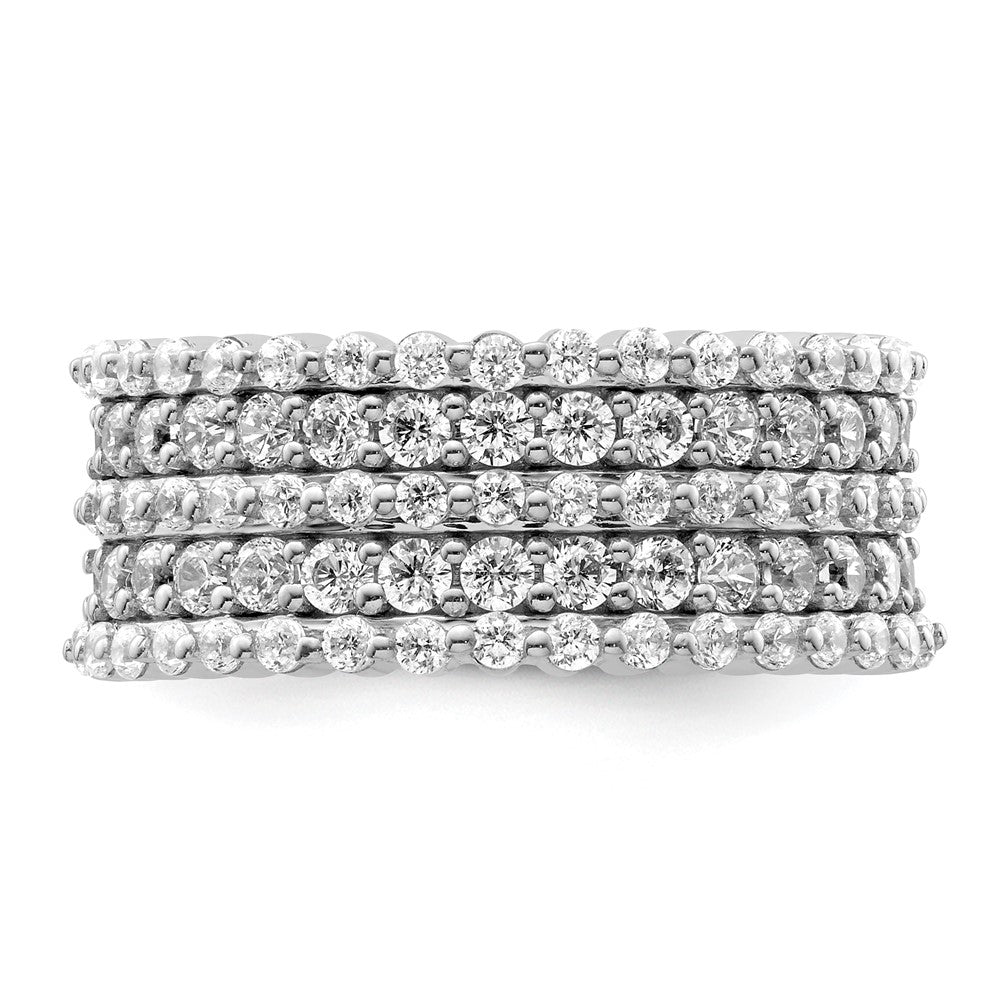 14K Weißgold Ring mit 1,5 ct. im Labor gezüchteten Diamanten VS/SI+ G+