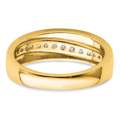 True Origin 14K Gelbgold Herren 3/8 Karat Im Labor Gezüchtet Diamant Vs+ F+ Komplett Ehering Ring